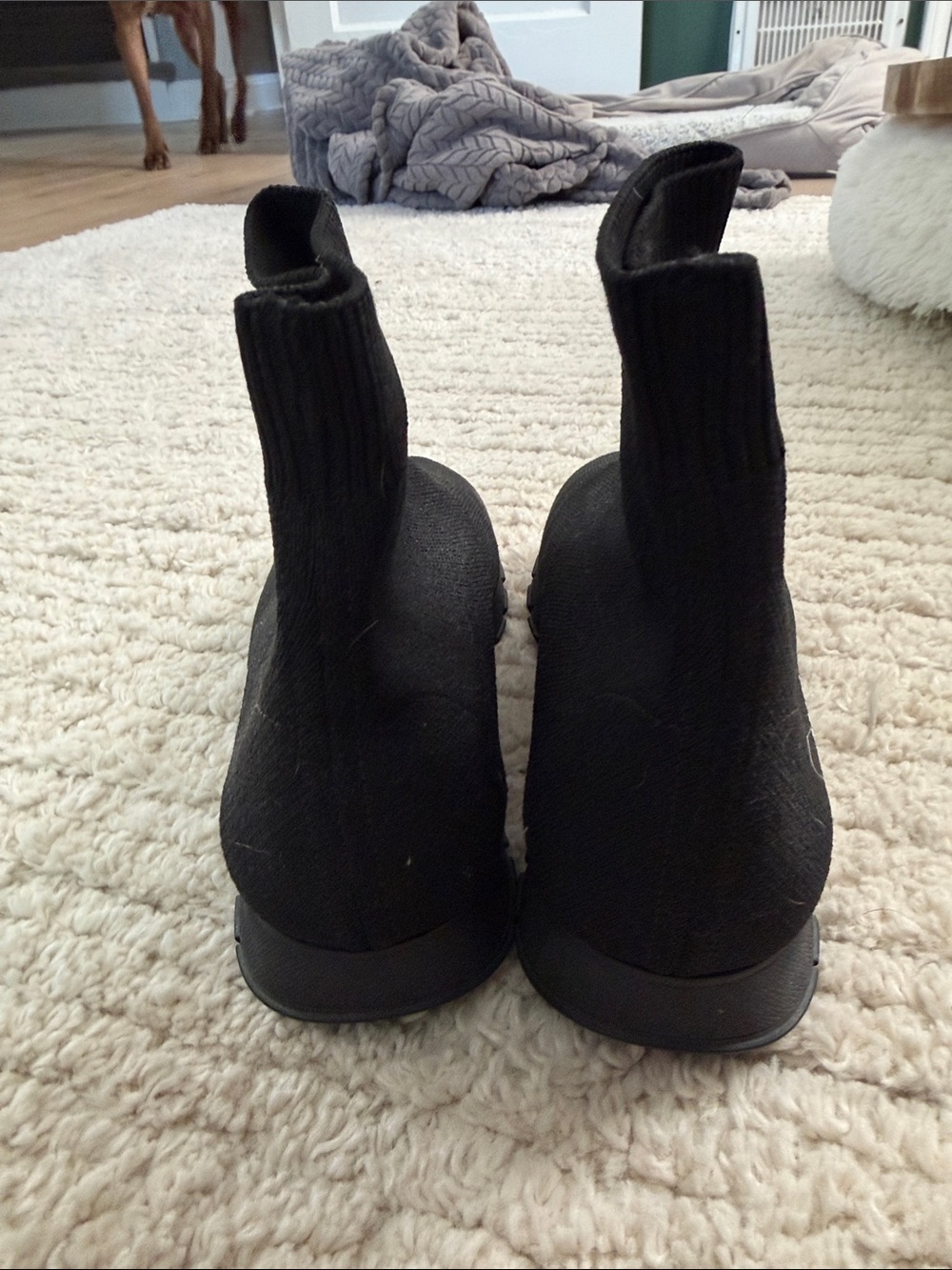 Prada Black Knit Sock Sneakers - Picture 3 of 3